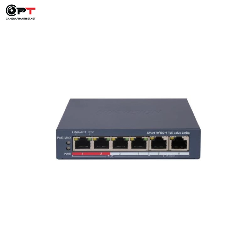 Ảnh sản phẩm Hikvision DS-3E1505P-EI/M Switch mạng thông minh 4 cổng PoE Gigabit - hình 1