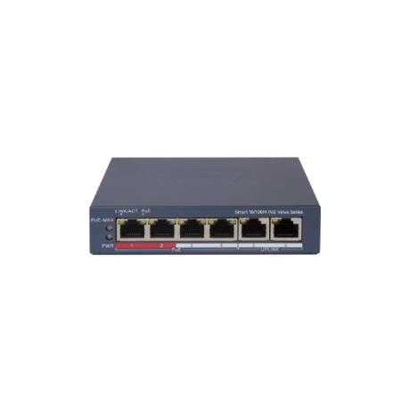 Hikvision DS-3E1106P-EI/M Switch mạng thông minh 4 cổng PoE  2 cổng uplink 100Mbps ảnh 