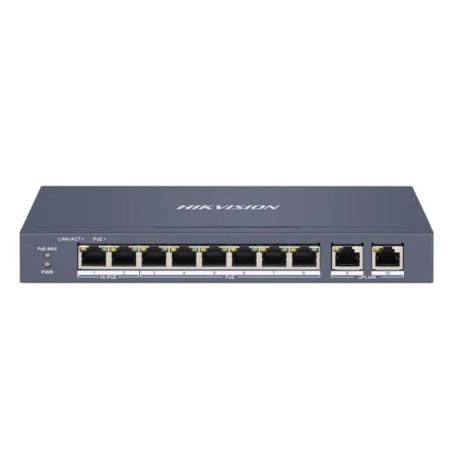 Ảnh sản phẩm Hikvision DS-3E1310HP-EI Switch mạng thông minh 8 cổng PoE 2 cổng uplink 1000Mbps - hình 1