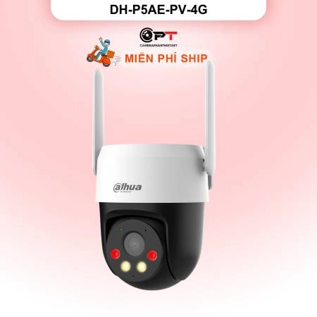 Camera 4G Dahua DH-P5AE-PV-4G 5MP - báo động đèn còi ảnh 