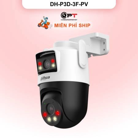 Camera WiFi Dahua DH-P3D-3F-PV 3MP 2 mắt đêm có màu báo động AI ảnh 