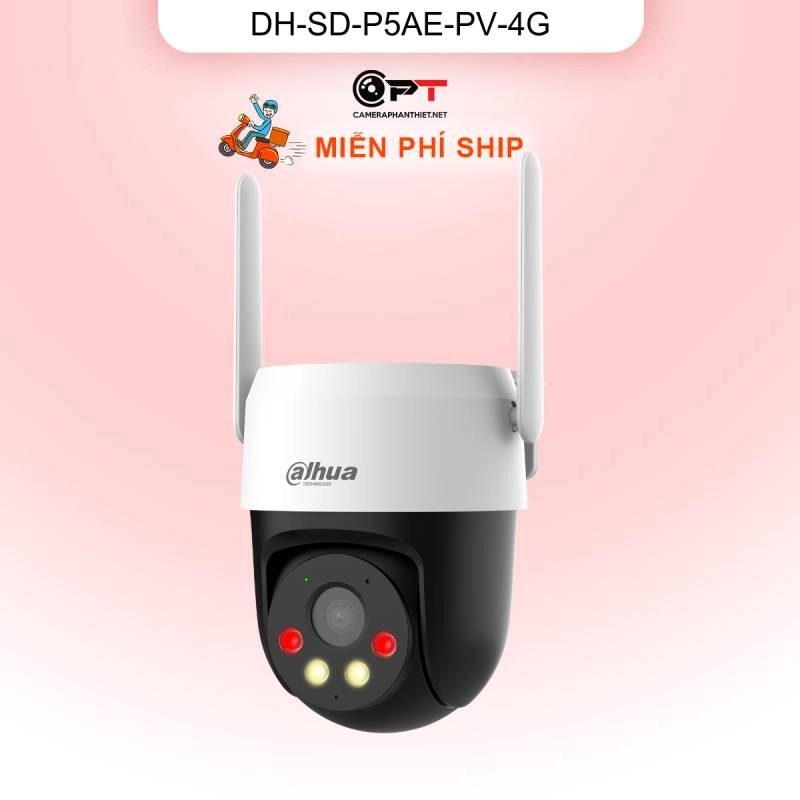 Ảnh sản phẩm Camera WiFi Dahua DH-SD-P5AE-PV-4G 5MP 2 mắt báo động AI 4G - hình 1