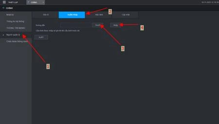 Backup thông tin camera trên đầu ghi hình dahua