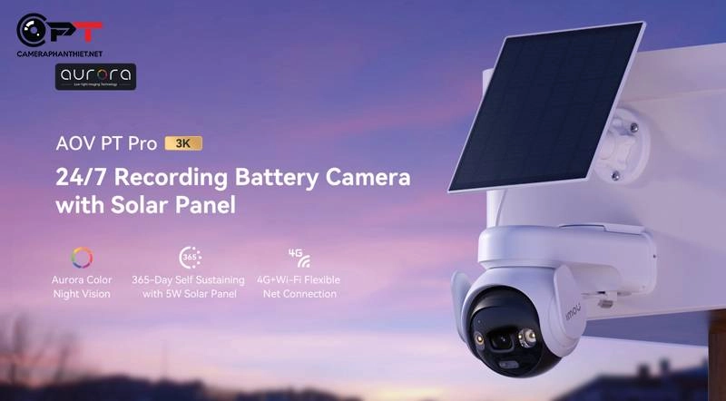 Camera Imou AOV PT pin 4G/WiFi 5MP có hợp nơi không có điện?