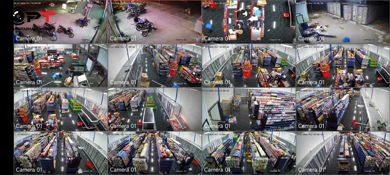 Hoàn thiện 16 camera giám sát siêu thị Moonmilk