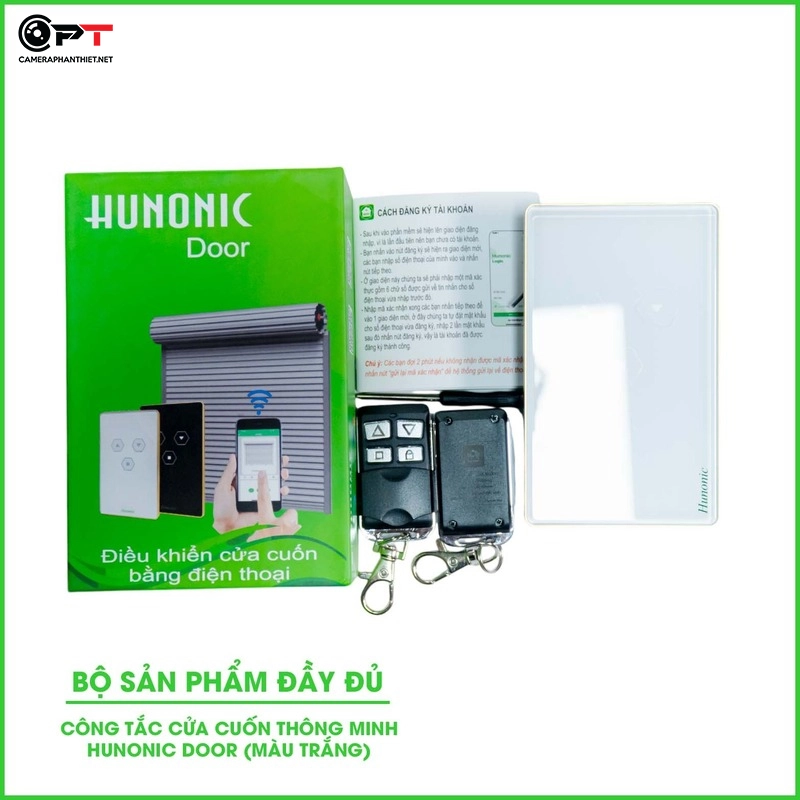 Ảnh sản phẩm Công tắc cửa cuốn thông minh Hunonic Door (Trắng - Đen) - hình 1