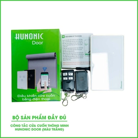 Công tắc cửa cuốn thông minh Hunonic Door (Trắng - Đen) ảnh 