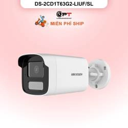 Camera Hikvision DS-2CD1T63G2-LIUF/SL Camera IP hình trụ ngoài trời 6MP