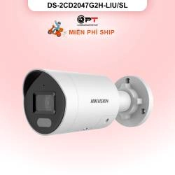 Camera Hikvision  DS-2CD2047G2H-LIU/SL Camera IP thân trụ 4MP - CÓ MÀU 2424 tích hợp MIC cảnh báo bằng âm thanh và đèn