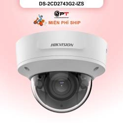 Camera Hikvision  DS-2CD2743G2-IZS Camera IP Dome (bán cầu) hồng ngoại 4MP chuẩn nén H.265+ ống kính 2.8-12mm
