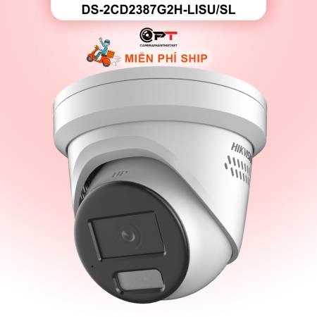 Camera Hikvision  DS-2CD2387G2H-LISU/SL Camera IP Bán cầu vát 8MP - CÓ MÀU 2424 tích hợp MIC cảnh báo bằng âm thanh và đèn ảnh 
