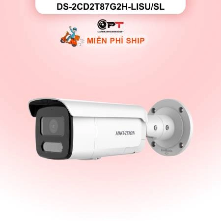 Camera Hikvision  DS-2CD2T87G2H-LISU/SL Camera IP Thân trụ 8MP - CÓ MÀU 2424 tích hợp MIC cảnh báo bằng âm thanh và đèn ảnh 