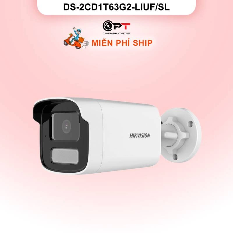 Ảnh sản phẩm Camera Hikvision DS-2CD1T63G2-LIUF/SL Camera IP hình trụ ngoài trời 6MP - hình 2