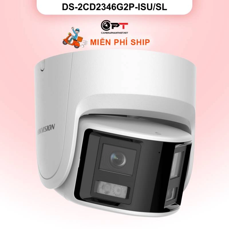 Ảnh sản phẩm Camera Hikvision  DS-2CD2346G2P-ISU/SL Camera IP bán cầu vát 4MP - 2 ỐNG KÍNH GÓC SIÊU RỘNG - hình 2