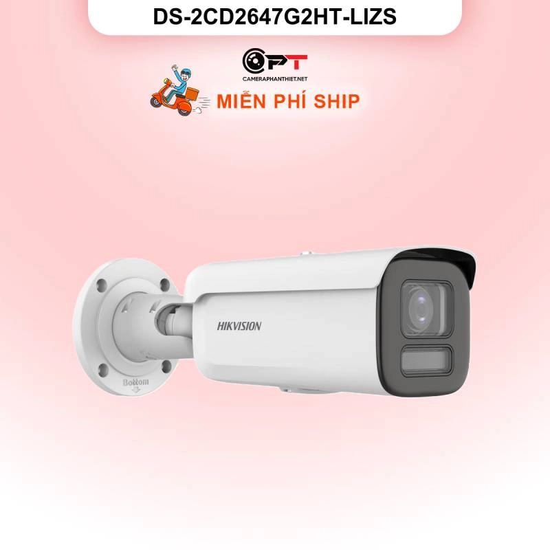 Ảnh sản phẩm Camera Hikvision  DS-2CD2647G2HT-LIZS Camera IP thân trụ 4MP - CÓ MÀU 2424  ống kính thay đổi tiêu cự - hình 2