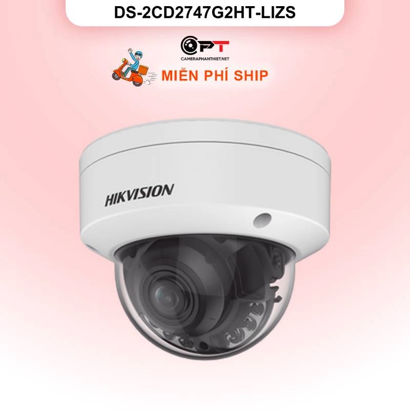Ảnh sản phẩm Camera Hikvision  DS-2CD2747G2HT-LIZS Camera IP Bán cầu 4MP - CÓ MÀU 2424  ống kính thay đổi tiêu cự - hình 2