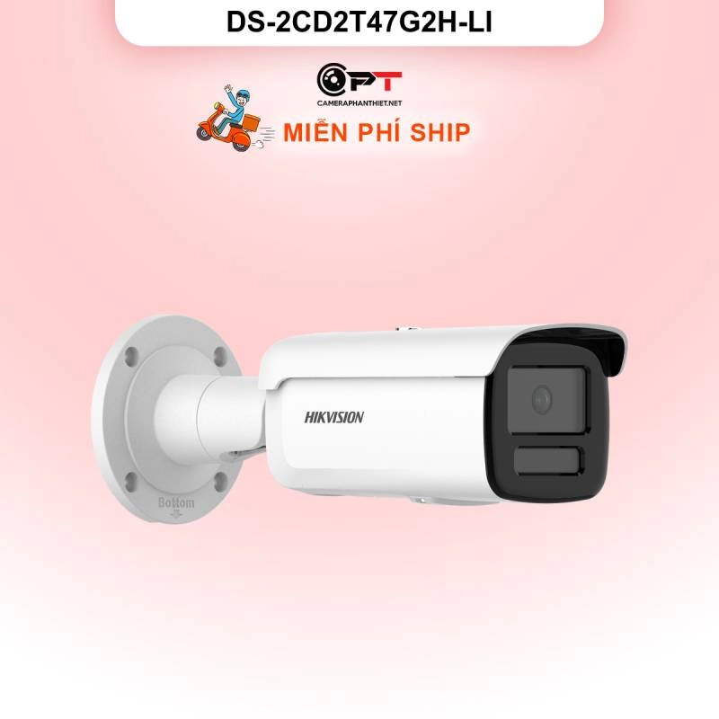 Ảnh sản phẩm Camera Hikvision  DS-2CD2T47G2H-LI Camera IP thân trụ 4MP - CÓ MÀU 2424 - hình 1