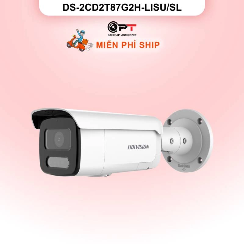 Ảnh sản phẩm Camera Hikvision  DS-2CD2T87G2H-LISU/SL Camera IP Thân trụ 8MP - CÓ MÀU 2424 tích hợp MIC cảnh báo bằng âm thanh và đèn - hình 2
