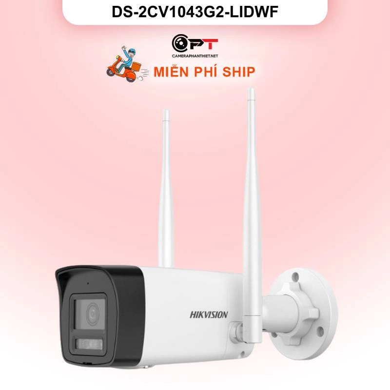 Ảnh sản phẩm Camera wifi Hikvision DS-2CV1043G2-LIDWF - Camera IP hình trụ 4MP - tích hợp micro hỗ trợ WIFI 6 - hình 1