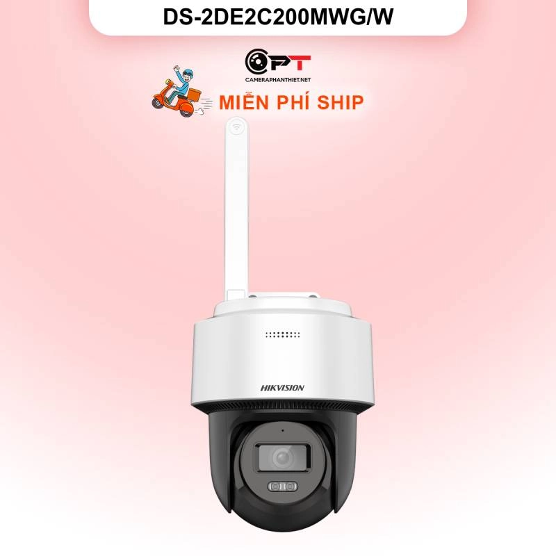 Ảnh sản phẩm Camera wifi Hikvision DS-2DE2C200MWG/W - Camera IP  Mini PT Smart Hybird Light 2MP hỗ trợ WIFI 6 - hình 1