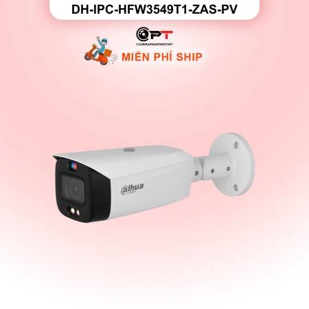 Camera IP Dahua DH-IPC-HFW3549T1-ZAS-PV 5MP - motorized, có thu âm, báo động đèn còi ảnh 