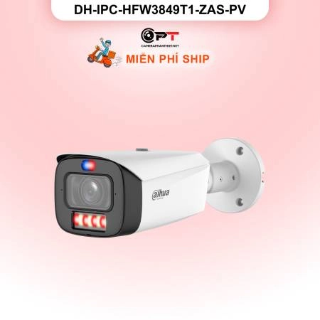 Camera IP Dahua DH-IPC-HFW3849T1-ZAS-PV 8MP - motorized, có thu âm, báo động đèn còi ảnh 