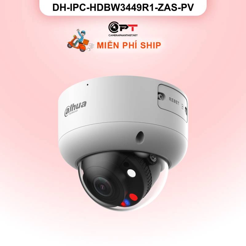 Ảnh sản phẩm Camera IP Dahua DH-IPC-HDBW3449R1-ZAS-PV 4MP - motorized, có thu âm, báo động đèn còi - hình 1