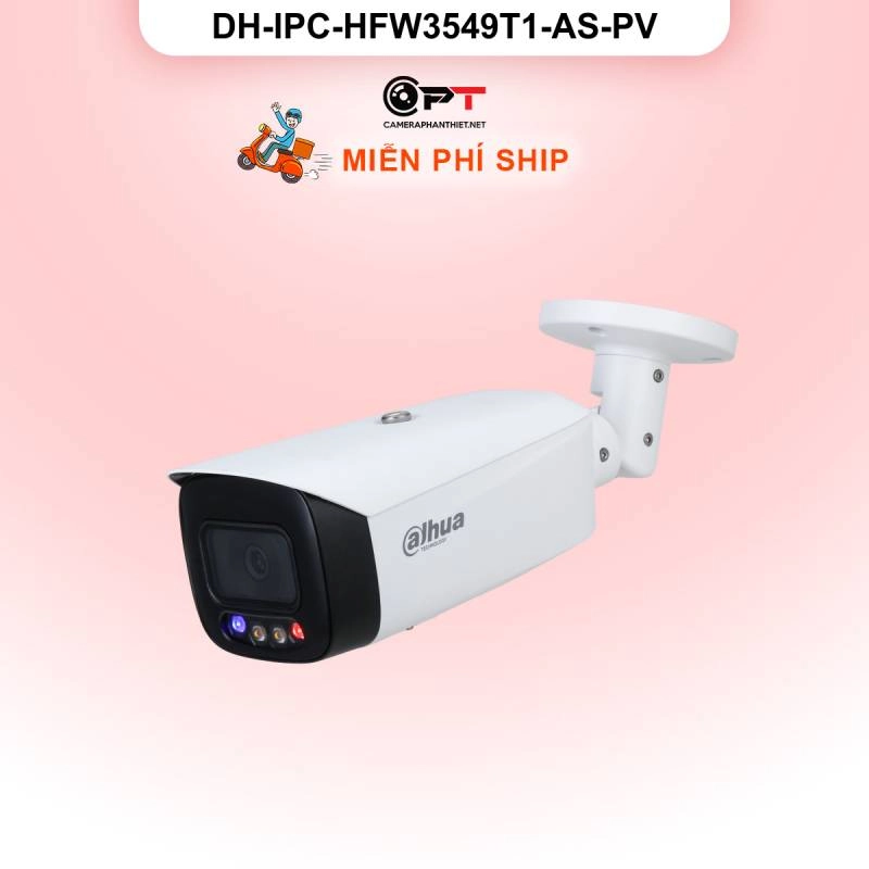 Ảnh sản phẩm Camera IP Dahua DH-IPC-HFW3549T1-AS-PV 5MP - có thu âm, báo động đèn còi - hình 1