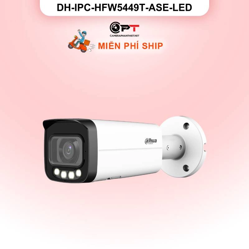 Ảnh sản phẩm Camera IP Dahua DH-IPC-HFW5449T-ASE-LED 4MP - có thu âm, đèn trợ sáng - hình 1