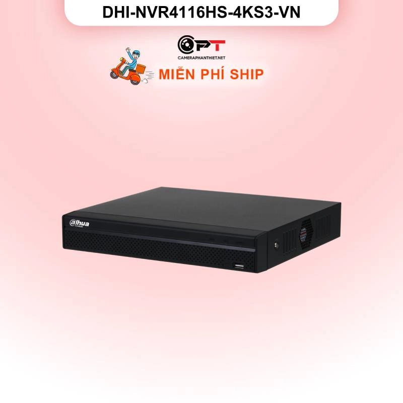 Ảnh sản phẩm Đầu ghi hình IP Dahua DHI-NVR4116HS-4KS3-VN | 16 kênh, 4K | Chính hãng - hình 1