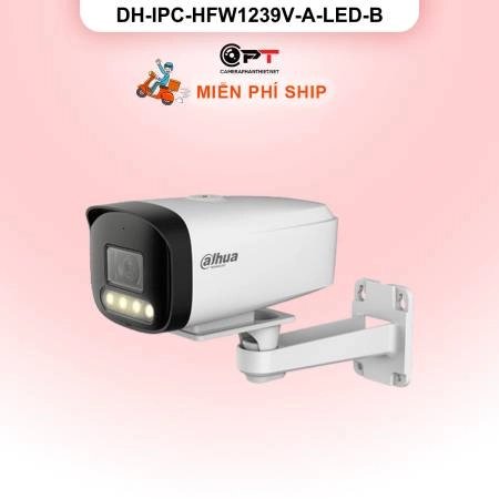 Camera IP Dahua DH-IPC-HFW1239V-A-LED-B 2MP - có thu âm, đèn trợ sáng ảnh 