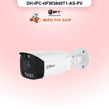 Camera IP Dahua DH-IPC-HFW3849T1-AS-PV 8MP - có thu âm, báo động đèn còi ảnh 