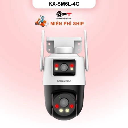 Camera ip kbvision KX-SM6L-4G - Camera 4G hai ống kính quay quét ngoài trời ảnh 