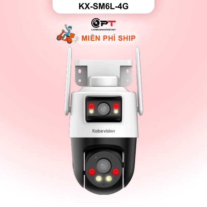 Ảnh sản phẩm Camera ip kbvision KX-SM6L-4G - Camera 4G hai ống kính quay quét ngoài trời - hình 1