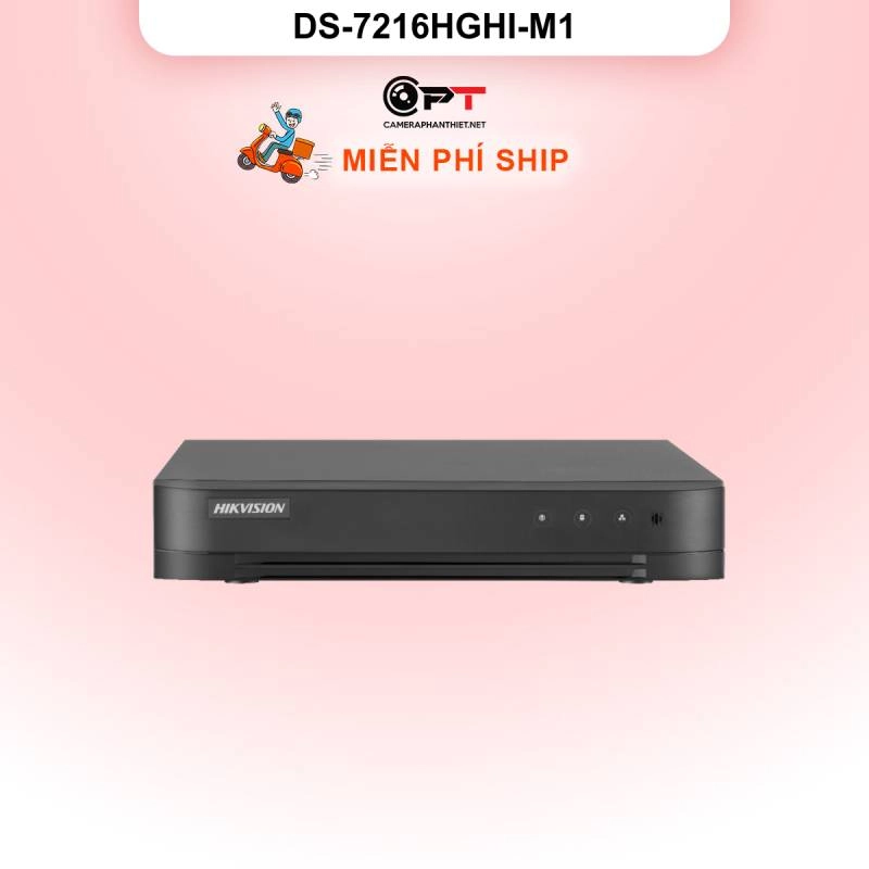 Ảnh sản phẩm Đầu thu camera analog HD DVR HIKVISION 16 Kênh 1 Ổ cứng DS-7216HGHI-M1 - hình 1