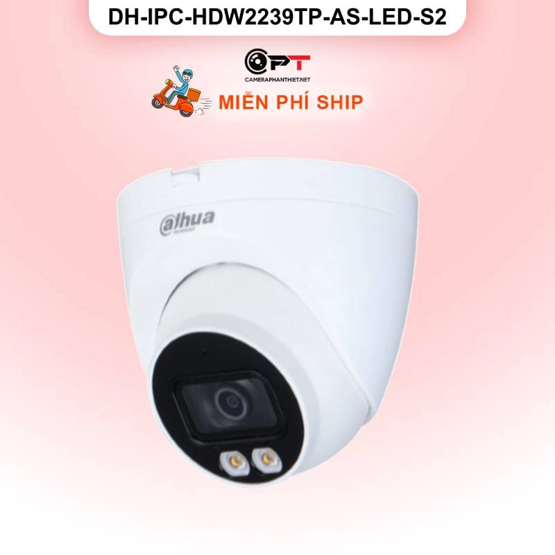 Ảnh sản phẩm Camera IP Dahua DH-IPC-HDW2239TP-AS-LED-S2 2MP - có thu âm, đèn trợ sáng - hình 1