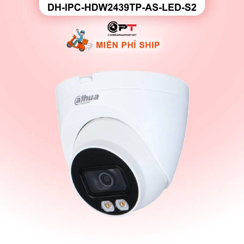 Ảnh sản phẩm Camera IP Dahua DH-IPC-HDW2439TP-AS-LED-S2 4MP - có thu âm, đèn trợ sáng - hình 1