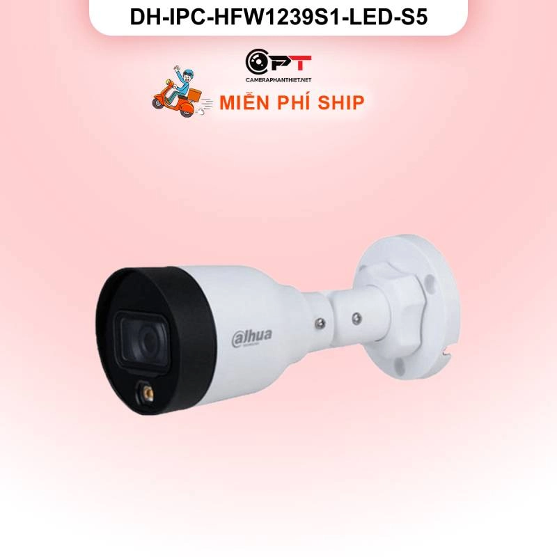 Ảnh sản phẩm Camera IP Dahua DH-IPC-HFW1239S1-LED-S5 2MP - đèn trợ sáng - hình 1