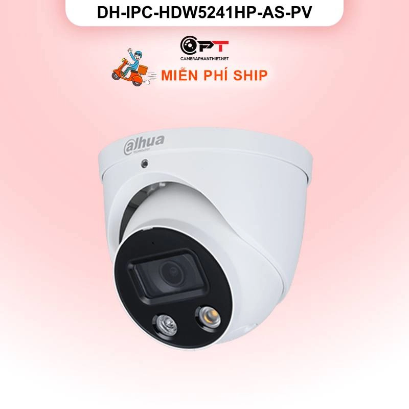 Ảnh sản phẩm Camera IP Dahua DH-IPC-HDW5241HP-AS-PV 2MP - có thu âm, báo động đèn còi - hình 1