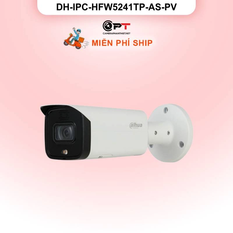 Ảnh sản phẩm Camera IP Dahua DH-IPC-HFW5241TP-AS-PV 2MP - có thu âm, báo động đèn còi - hình 1