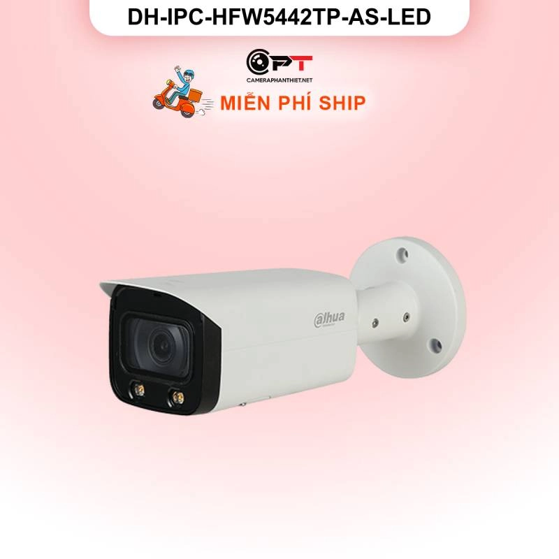 Ảnh sản phẩm Camera IP Dahua DH-IPC-HFW5442TP-AS-LED 4MP - có thu âm, đèn trợ sáng - hình 1