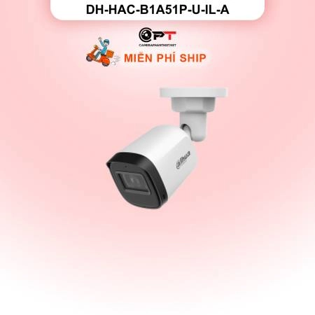 Camera HDCVI Dahua DH-HAC-B1A51P-U-IL-A - đèn trợ sáng, có thu âm ảnh 