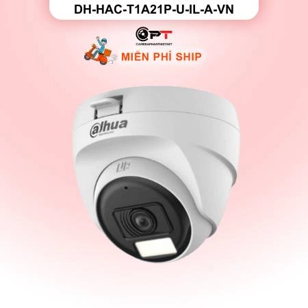 Camera HDCVI Dahua DH-HAC-T1A21P-U-IL-A-VN - đèn trợ sáng, có thu âm ảnh 