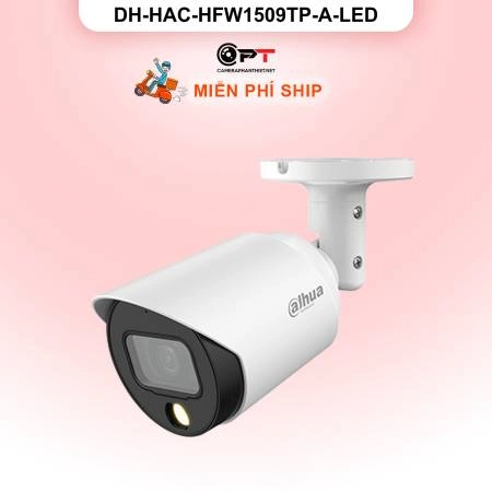 Camera HDCVI Dahua DH-HAC-HFW1509TP-A-LED 5MP - có thu âm, đèn trợ sáng ảnh 