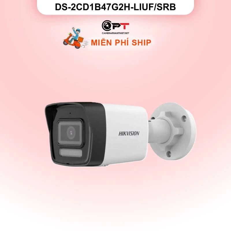Ảnh sản phẩm Hikvision  DS-2CD1B47G2H-LIUF/SRB Camera thân trụ ngoài trời 4MP – Camera ColorVu phát hiện người phương tiện cùng Chế độ đèn thông minh - hình 2