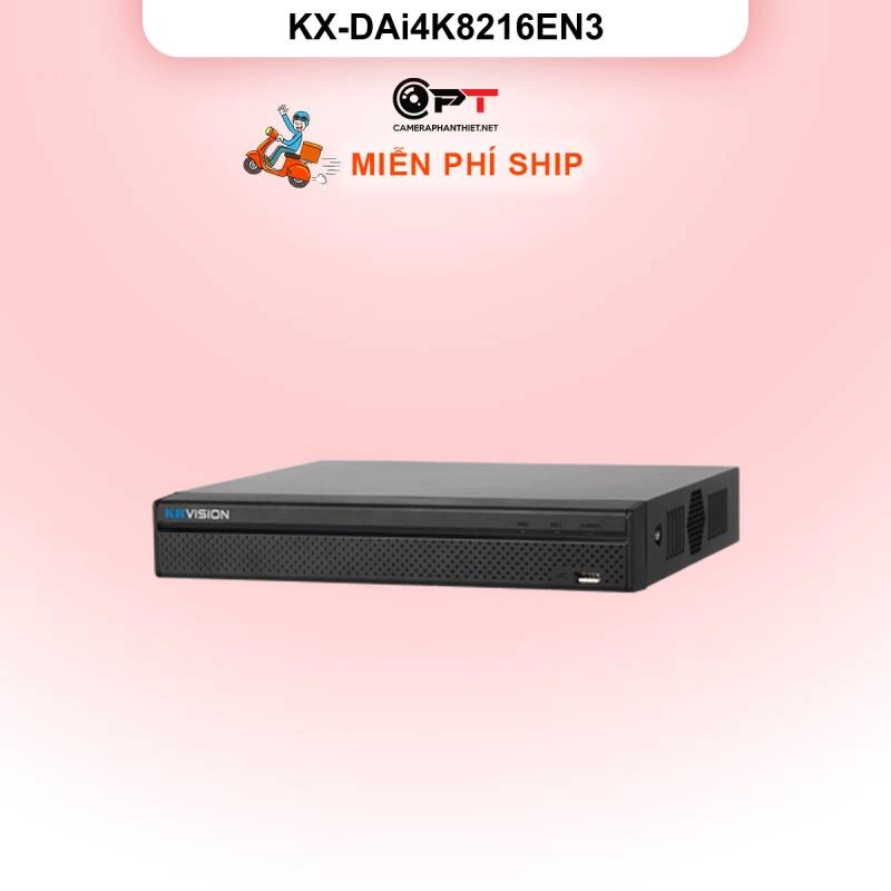 Ảnh sản phẩm Đầu thu hình IP - NVR kbvision 16 Kênh, 2 Ổ cứng KX-DAi4K8216EN3 - hình 1