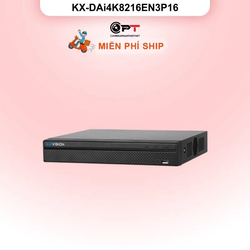 Ảnh sản phẩm Đầu thu hình IP - NVR kbvision 16 Kênh, 2 Ổ cứng KX-DAi4K8216EN3P16 - hình 1