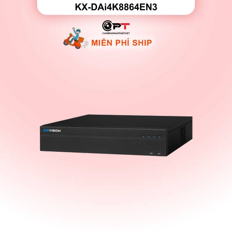 Ảnh sản phẩm Đầu thu hình IP - NVR kbvision 64 Kênh, 8 Ổ cứng KX-DAi4K8864EN3 - hình 1