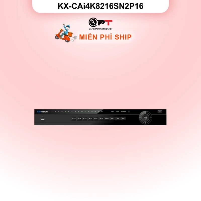 Ảnh sản phẩm Đầu thu hình IP - NVR kbvision 16 Kênh, 2 Ổ cứng KX-CAi4K8216SN2P16 - hình 1