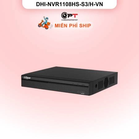 Đầu ghi hình IP Dahua DHI-NVR1108HS-S3/H-VN | 8 kênh | Chính hãng ảnh 